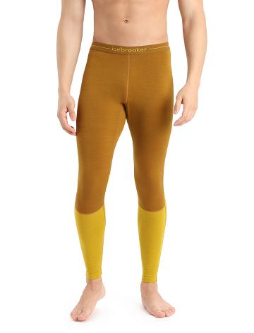 Clove / Silent Gold Icebreaker 200 ZoneKnit™ Merino Leggings Men's Base Layers | AU 1340WNBY